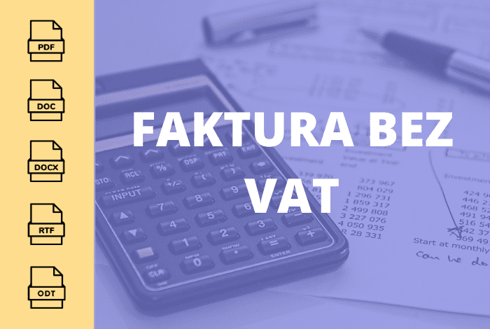 Faktura bez VAT