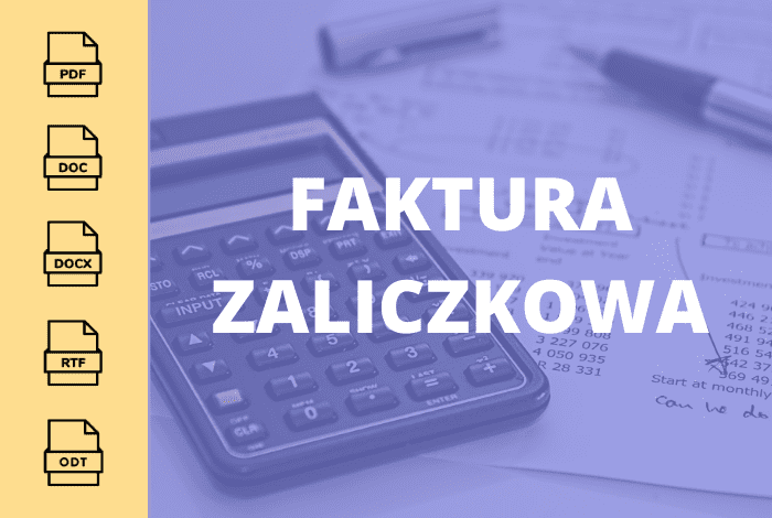 Faktura zaliczkowa