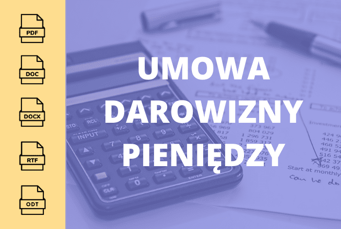 Umowa darowizny pieniędzy