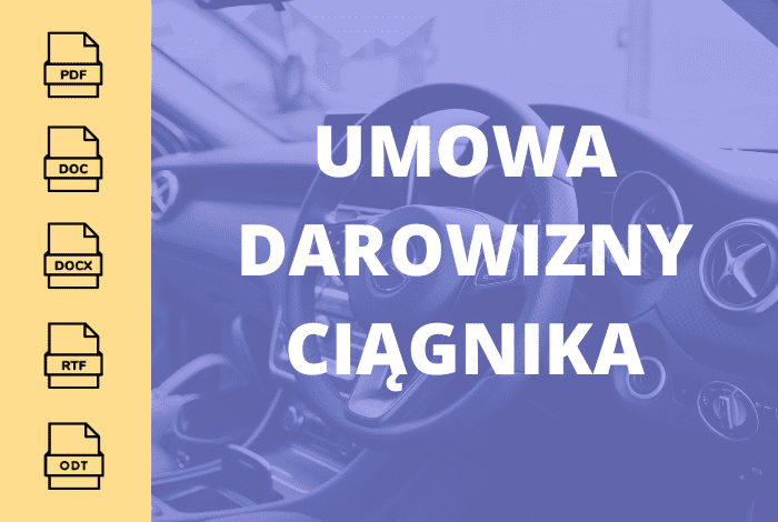 Umowa darowizny ciągnika