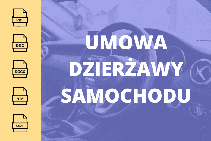 Umowa dzierżawy samochodu