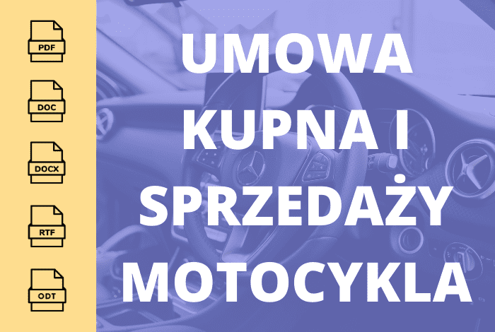 Umowa kupna i sprzedaży motocykla