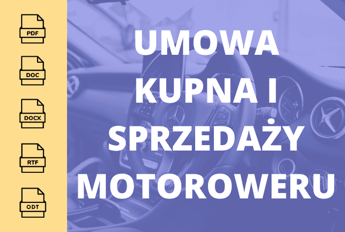 Umowa kupna i sprzedaży motoroweru