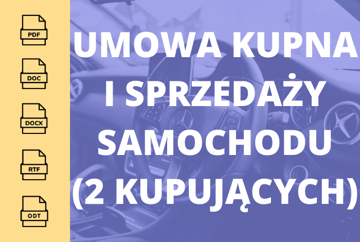 Umowa kupna i sprzedaży samochodu - dwóch kupujących