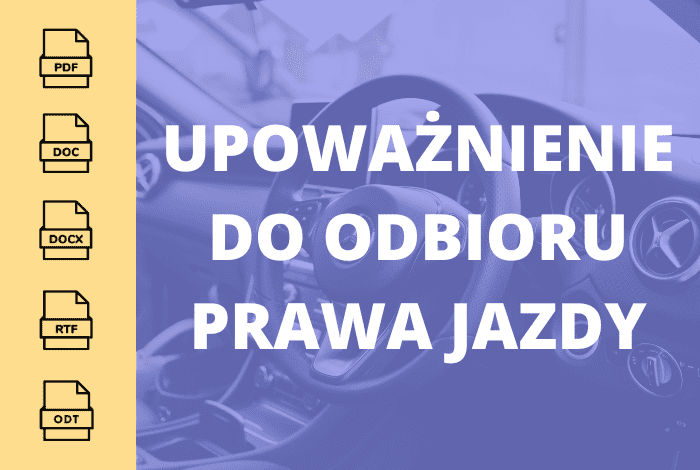 Upoważnienie do odbioru prawa jazdy