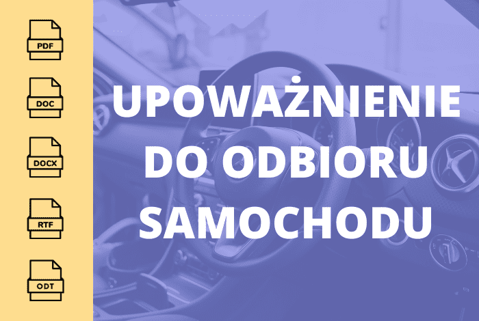 Upoważnienie do odbioru samochodu