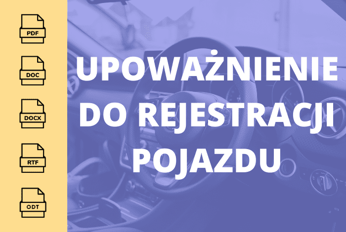 Upoważnienie do rejestracji pojazdu