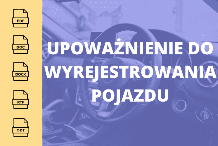 Upoważnienie do wyrejestrowania pojazdu