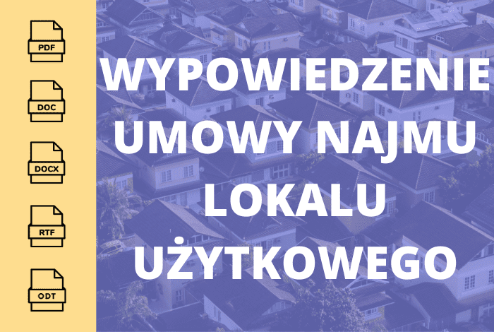 Wypowiedzenie umowy najmu lokalu użytkowego