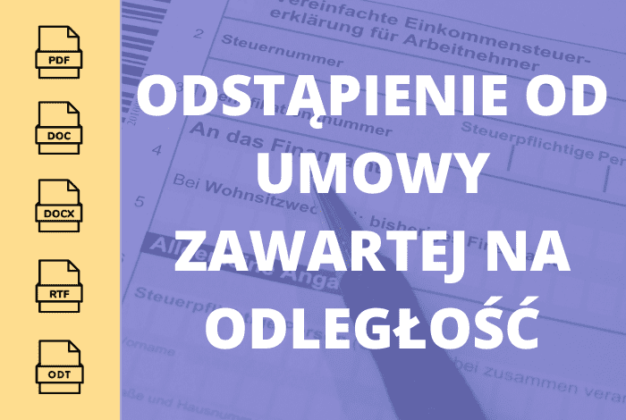 Odstąpienie od umowy zawartej na odległość