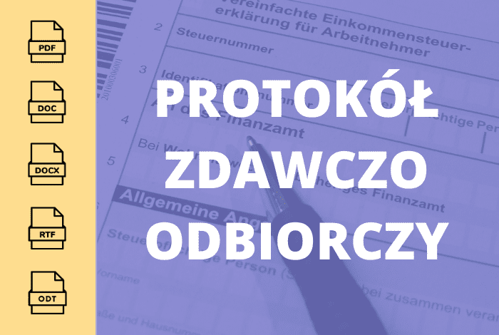 Protokół zdawczo odbiorczy