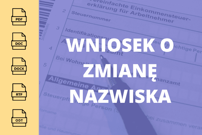 Wniosek o zmianę nazwiska